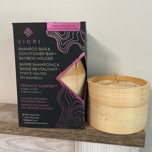 Viori Shampoo & Conditioner Bar Bamboo Holder Set of 2 Single & Double Tier